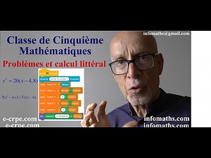 MATHS EN CINQUIÈME. PROBLÈMES ET CALCUL LITTERAL . SCRATCH
