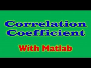Correlation coefficient using Matlab
