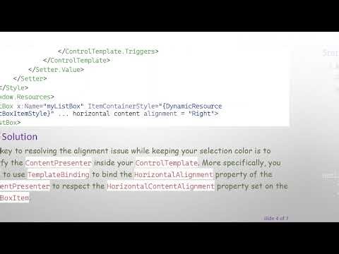 How to Align WPF ListBox Content to the Right Without Losing Selection Color