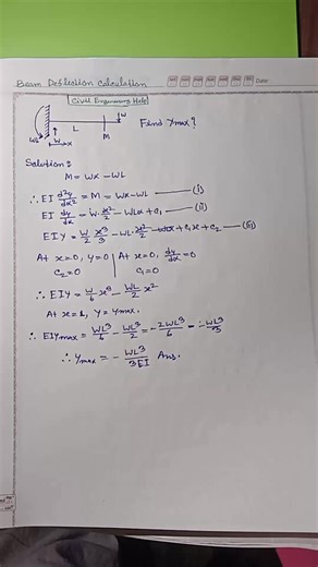 12K views · 164 reactions | Beam Deflection Calculation #education #beamdeflectioncalculate #beamdesign #design #engineering #civilengineering #Construction #structuralengineering | Civil Engineering Help | Facebook