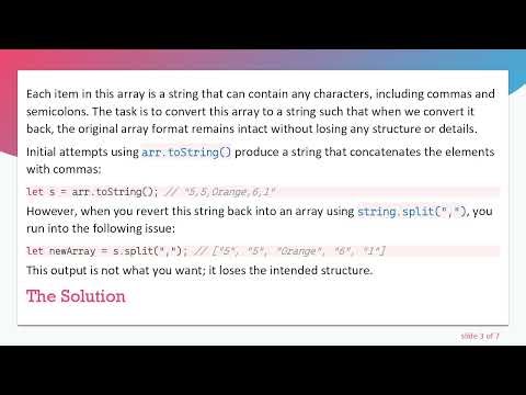 How to Convert an Array with Special Characters to a String in JavaScript