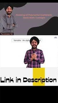 Meaning of Polynomial Explained | Basic Math Concepts