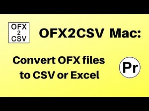 OFX2CSV (macOS): Convert OFX files to CSV or Excel