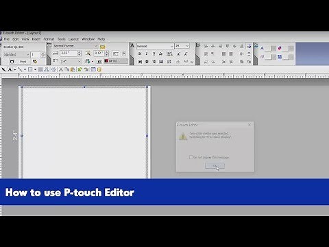 How to utilize P-touch Editor | Brother QL-800 Series Label Printers