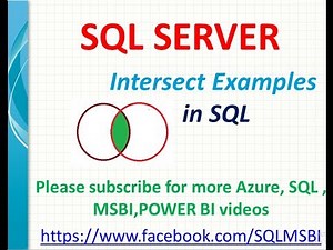 Intersect in Sql Server | sql intersect examples | sql tutorials