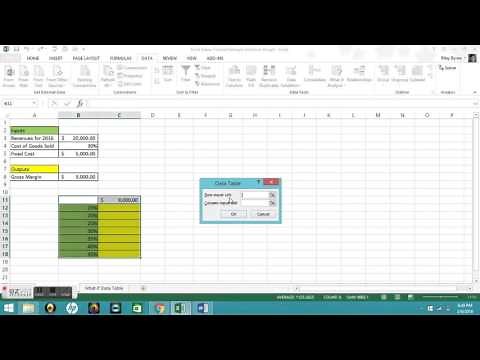 Microsoft Excel Tutorial: One-variable Data Tables