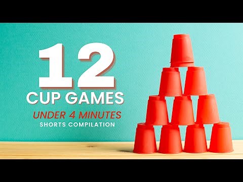12 Cup GAMES in 4 MINUTES Compilation - For Any Size Party, Group or Classroom