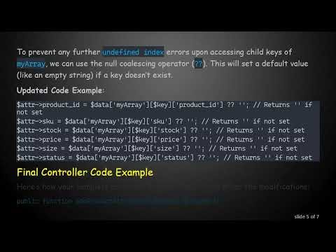 Resolving the Undefined Index: SKU Error in Laravel and Vue.js