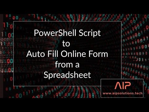 PowerShell: Automatically Fill Online Form with data read from Spreadsheet
