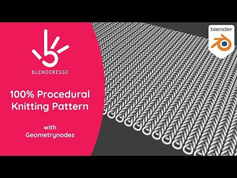 Geometrynodes Tutorial - Procedural Knitting Pattern - Blender 3.0 - Part 1/2