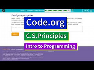 Looping and Random Numbers Lesson 9.19 Tutorial with Answers Code.org CS Principles