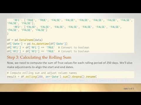 How to Calculate Rolling Window Periods for Dates in Python