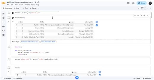 Building a Movie Recommendation Engine with Python and Machine Learning | Roshini Muthu posted on the topic | LinkedIn