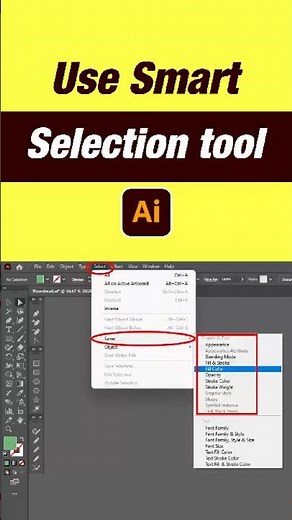 Use the Smart Selection Tool in Adobe Illustrator | Smart Selection Tips