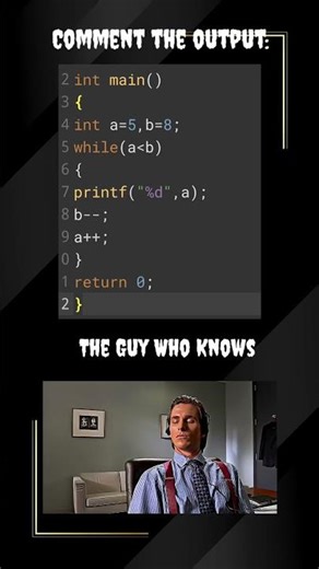 Comment the output of C code snippet if you are coder programmer #code #coder #java #programming