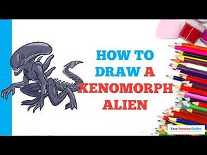 How to Draw a Xenomorph Alien in a Few Easy Steps: Drawing Tutorial for Beginner Artists