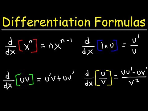 Differentiation Formulas - Notes