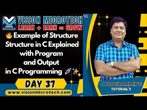 🔥 Example of Structure in C Programming | Structure in C Explained with Program and Output 🚀 ✨