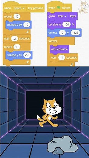 Make this with your kids. How to Make a 3D Jumping Game using Scratch.