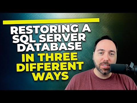 Restoring a SQL Server Database in Three Different Ways
