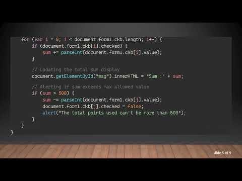 How to Calculate the Value of Checkboxes with JavaScript