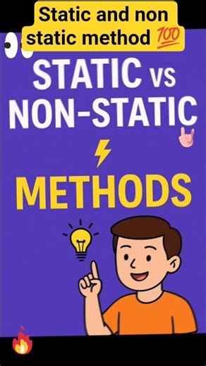 Types of Methods in Java – Beginners MUST Watch! 🎯💡 #fullstackjava #coding #javascipt #codenewbie