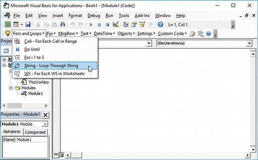 VBA - Loop Through a String