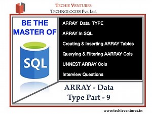 SQL-Data Type -Part - 9 | ARRAY Data Type in SQL | Interview Questions | Practical Demo