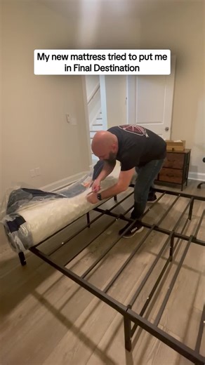 Yeah I'd rather just carry it in unsealed 😬 #afv #fail #funny | a california king mattress