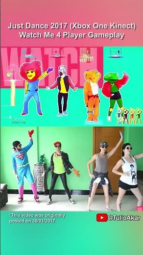 Just Dance 2017 - Watch Me 4 Player 5 Stars Gameplay! [Xbox 360 Kinect]