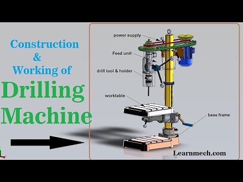 Drilling Machine | Construction ,Parts , Working , Animation