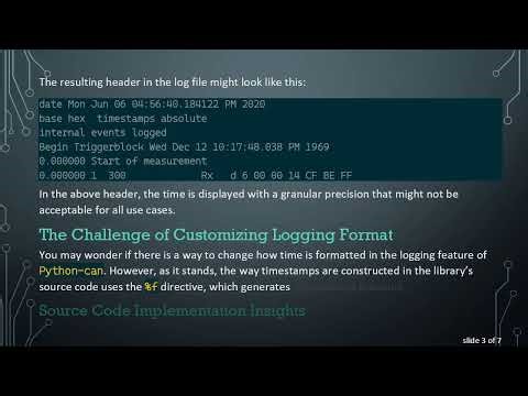 Customizing the Python-can Logging Format: A Guide to Time Precision