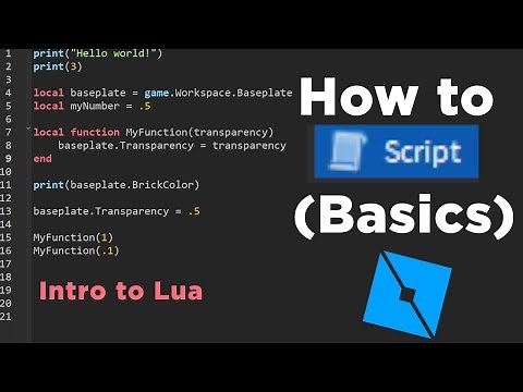 How to SCRIPT in Roblox #1 - Intro to Lua
