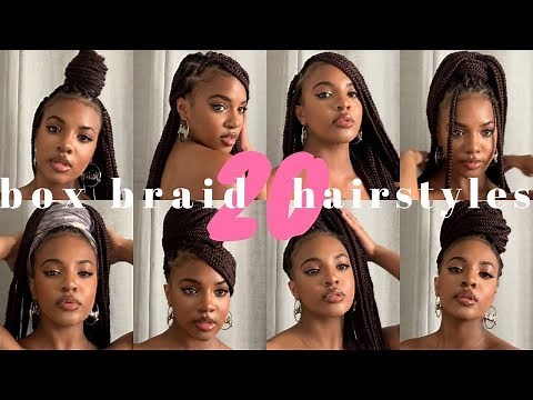20 Ways To Style Box Braids 💗 | Kashia Jabre