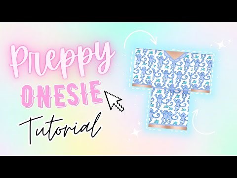 How To Make Preppy Onesie (no premium needed!) - Roblox Clothing Tutorial