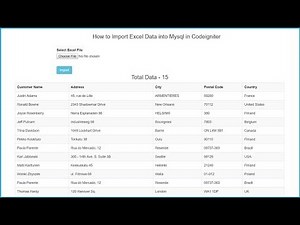 How to Import Excel Data into Mysql Database using Codeigniter