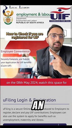 How to check if you are registered for UIF 👆🏼#labourlaw #worktips #employee