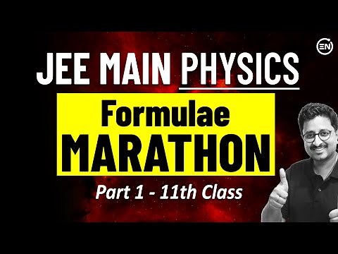 JEE MAIN 2026 : Complete Formula Revision - Part 1 | Physics Marathon | Eduniti | Mohit Sir