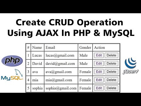 Create CRUD Operation Using AJAX In PHP & MySQL | Insert Update Delete Using PHP jQuery AJAX