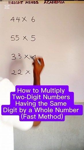 Multiply Two-Digit Numbers Having the Same Digit by a Whole Number (Fast Method)