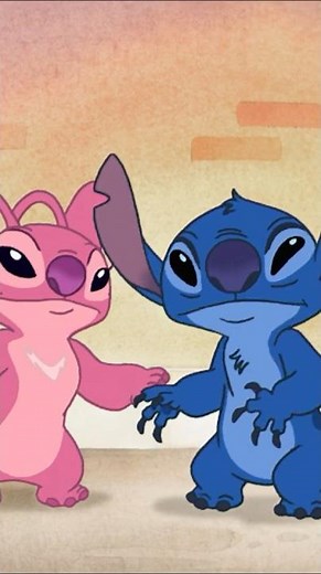Stitch Meets Angel 💙🩷 LiloAndStitchTheSeries DisneyChannelAnimation