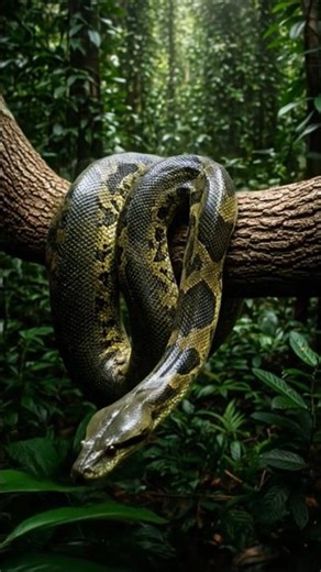 big snake sleep on jungle tree || This giant snake is the owner of the jungle#snake ‪@animalduniya4‬