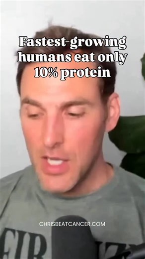 Chris Wark on Instagram: "The fastest-growing humans don’t eat high-protein diets. So why are we told we need so much protein? Human biology tells a very different story than what the meat and protein industries wants you to believe. Does this make you think differently about your protein requirements as an adult? There’s a well-documented connection between animal protein and cancer risk that most people never hear about. ✳️ Comment ANIMAL PROTEIN and I will send you the article. #humanbiology