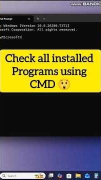 Find All Installed Software Using CMD! | WMIC Trick 😱 #shorts