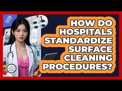 How do hospitals standardize surface cleaning procedures?