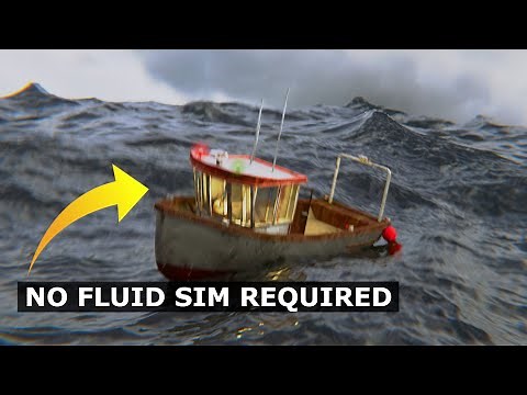 Blender Tutorial: Boat In Stormy Ocean Animation | EASY