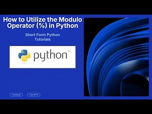 Python Modulo Operator (%) Explained | Learn Remainders and Even/Odd Checks for Beginners