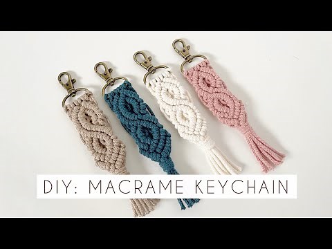 DIY: MACRAME KEYCHAIN TUTORIAL | INTERMEDIATE MACRAME | HOW TO MAKE MACRAME