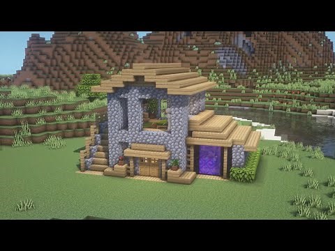 Minecraft : How to Build Simple Starter Survival House Tutorial (#10)