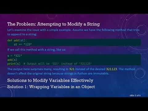 How to Pass Variable Reference to a Method in Python Modify Variables Effectively
